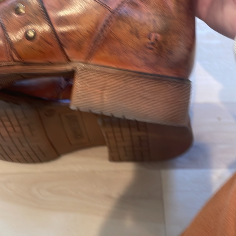 Bed Stu Roan genuine cow leather Brown Ankle Boots with Decorative Strap - Picture 9 of 9
